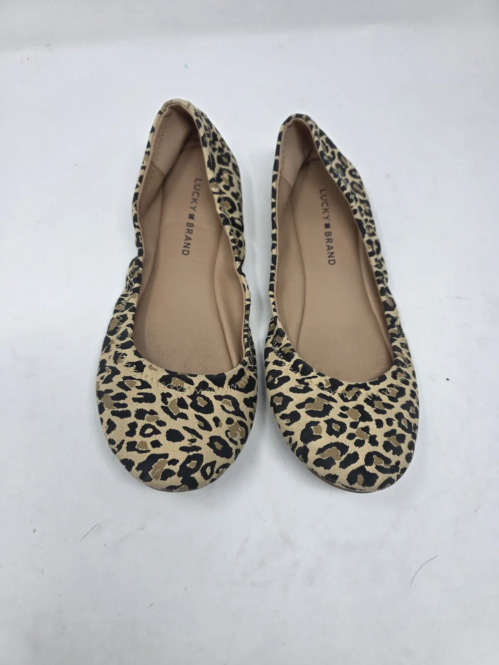 Lucky Brand Leopard Print Ballet Flats Women’s 9/40 Animal Print Slip On Shoe